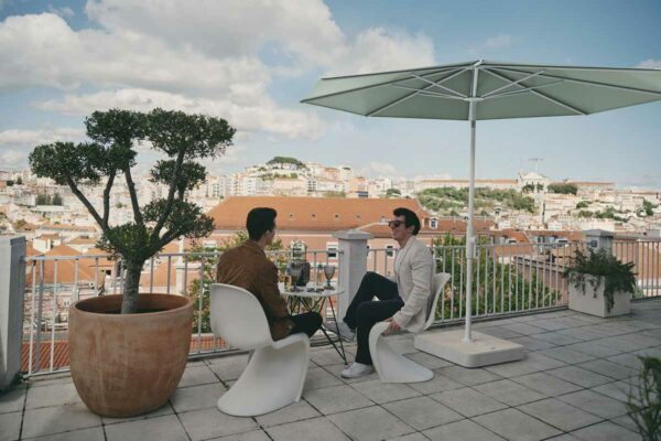 Glatz Sonnenschirm Twist Glatz Sonnenschirm Twist, hellgrüne Bespannung, weißer Stock