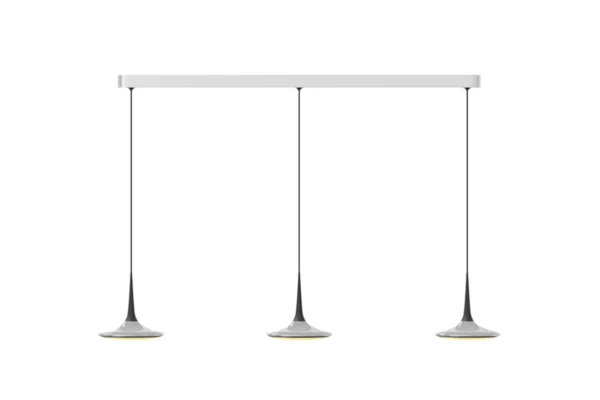 Grau Pendelleuchte Falling Leaf Trace, drei pendel, Schwarz/Polished Grau Pendelleuchte Falling Leaf Trace, drei pendel, Schwarz/Polished