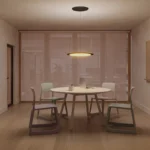 Grau Leuchte Flying, schwarz über Tisch