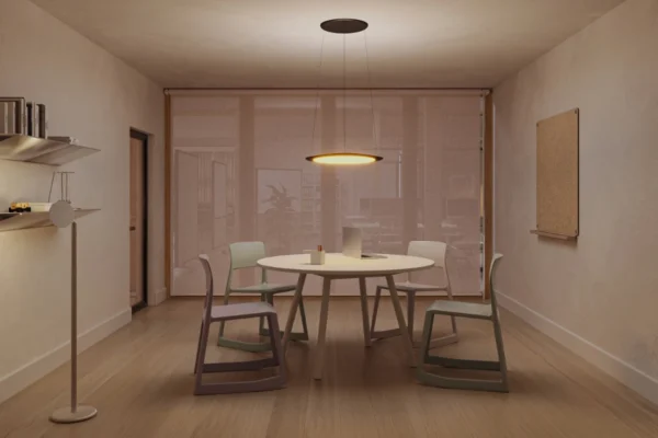 Grau Leuchte Flying, schwarz Grau Leuchte Flying, schwarz über Tisch