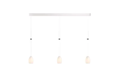 Grau Pendelleuchte Oh China Trace, mit drei Pendeln