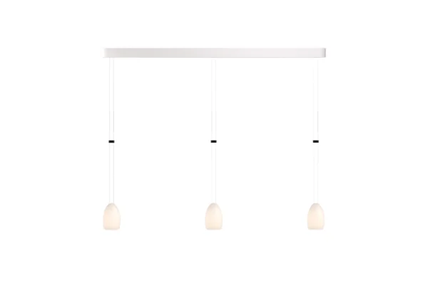 Grau Pendelleuchte Oh China Trace, mit drei Pendeln Grau Pendelleuchte Oh China Trace, mit drei Pendeln