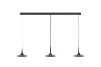 Grau Pendelleuchte Falling Leaf Trace, drei pendel, Schwarz