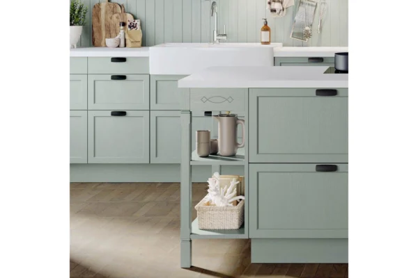 Gemütliche Landhausküche von Häcker: concept130 Bristol, Farbe Eukalyptus Gemütliche Landhausküche von Häcker: concept130 Bristol, Farbe Eukalyptus