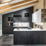Häcker Küche concept130 comet, Spachtelbeton schwarz