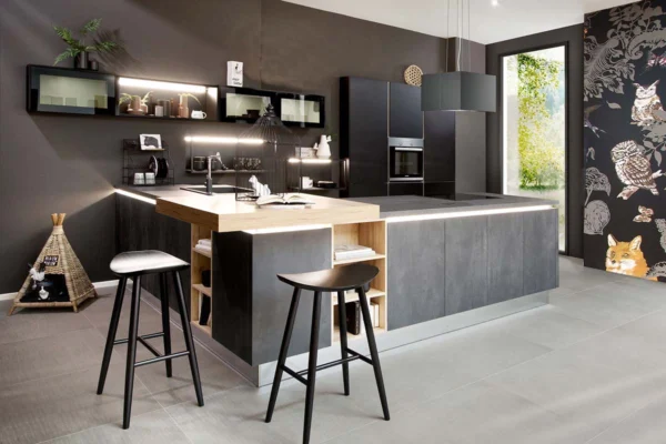 Häcker Küche concept130 comet, Spachtelbeton graphit