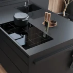 Tiefschwarze elegante Häcker Küche concept130 Perfect Soft 3