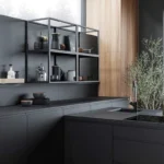 Tiefschwarze elegante Häcker Küche concept130 Perfect Soft 4