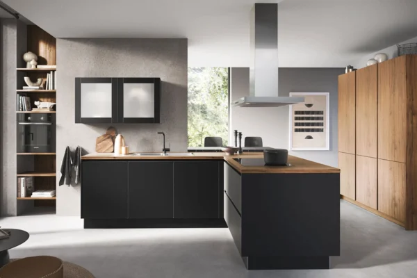 Hochwertige Häcker Küche concept130 Uno, schwarz
