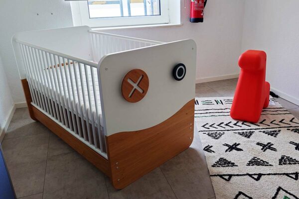 now by hülsta babybett minimo, weiß/Natureiche 2