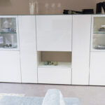 hülsta Highboard Neo, Lack weiß, Frontansicht