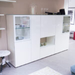 hülsta Highboard Neo, Lack weiß, Seitenansicht 2