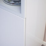 hülsta Highboard Neo, Lack weiß, Detailansicht Front