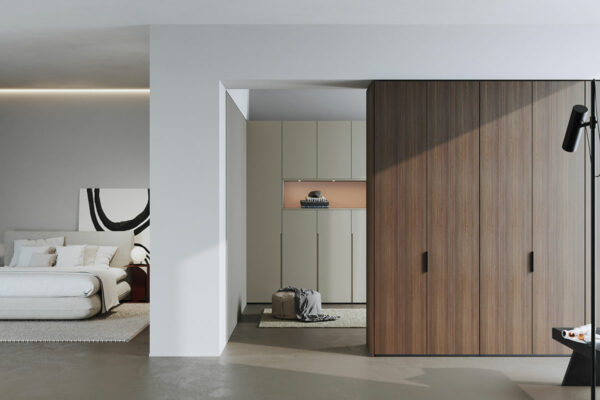 interlübke collect plus interlübke collect plus, zwei Kleiderschränke. Im Hintergrund eine Jalis Bett