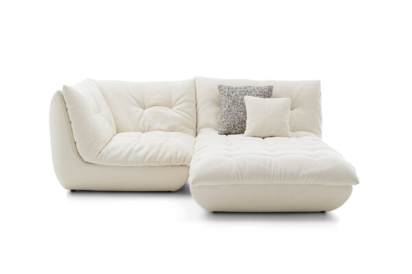 IP Design Sofa Soulmate IP Design Sofa Soulmate, weißer Bezug, Eckelement mit Recamiere