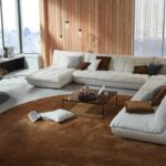 IP Design Sofa Soulmate, heller Bezug mit vielen Dekokissen