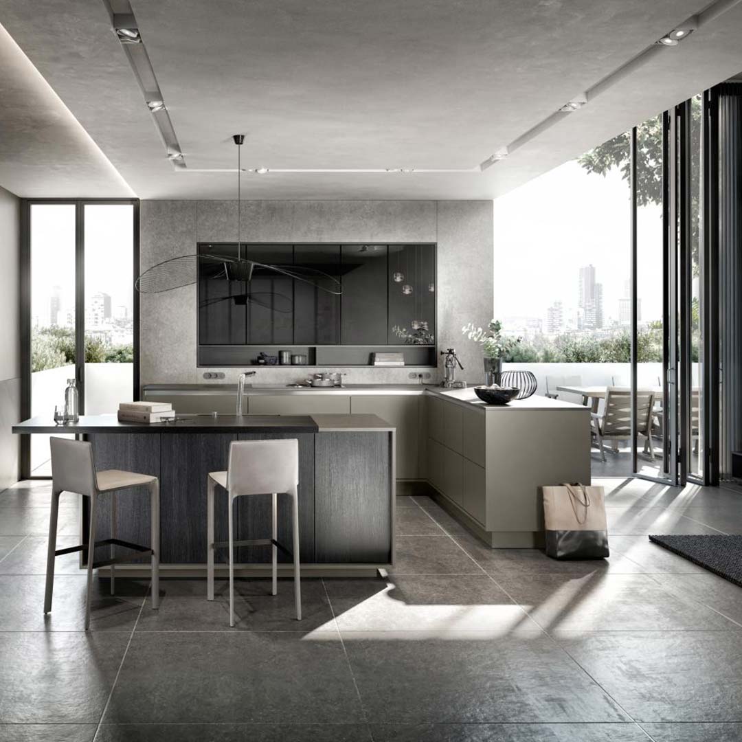 SieMatic Küche über Eck mit Kochinsel