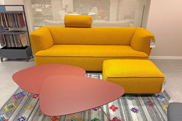 Leolux Sofa Loya, Stoff gelb, 3 Leolux Sofa Loya, Stoff gelb, 3