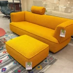 Leolux Sofa Loya, Stoff gelb, 2