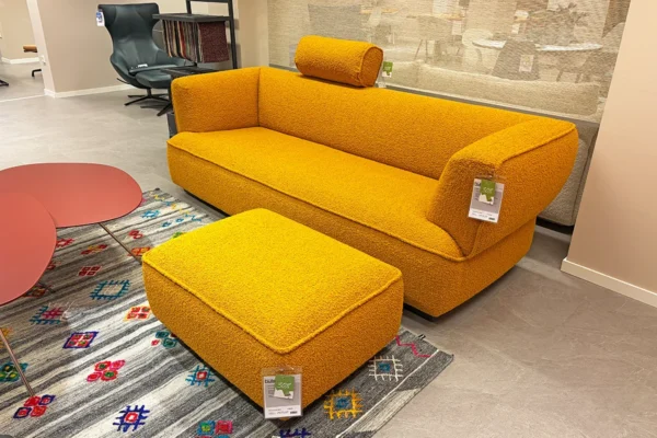 Leolux Sofa Loya, Stoff gelb, 2 Leolux Sofa Loya, Stoff gelb, 2