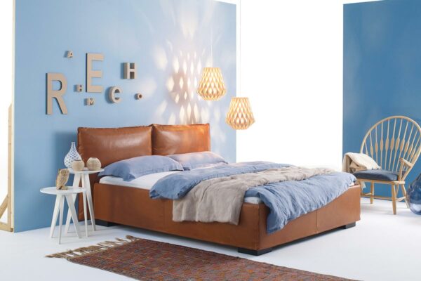 Möller Design Bett Rose Möller Design Bett Rose, Kopfteil und Bettseiten Leder