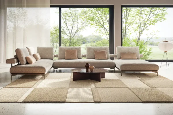 Rolf Benz Sofa Jaz, Sofa vor Fensterfront Rolf Benz Sofa Jaz, Sofa vor Fensterfront