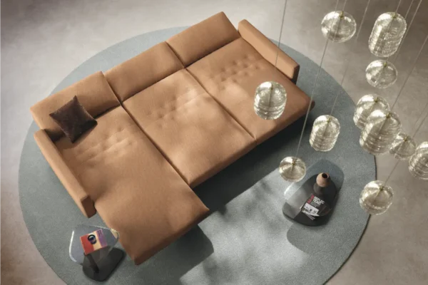 Rolf Benz Sofa Kaia, Bezug Stoff braun, Ansicht von oben Rolf Benz Sofa Kaia, Bezug Stoff braun, Ansicht von oben