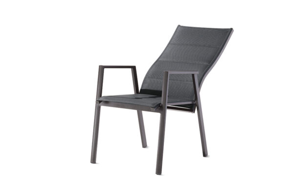 Sieger Gartenstuhl Navaro Sieger Gartenstuhl Navaro, dunklegrau, Lehne weiter nach hinten gekippt