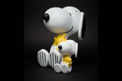 Blogo Snoopy Figur mit Woodstock, weiß (klein und Groß)