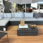 Solpuri Lounge Boxx, Bezug hellblau, Basis anthrazit