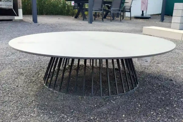 Solpuri Couchtisch Grid, Gestell Alu anthrazit
