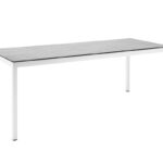 Solpuri Tisch Classic Alu, Gestell weiß, Platte HPL