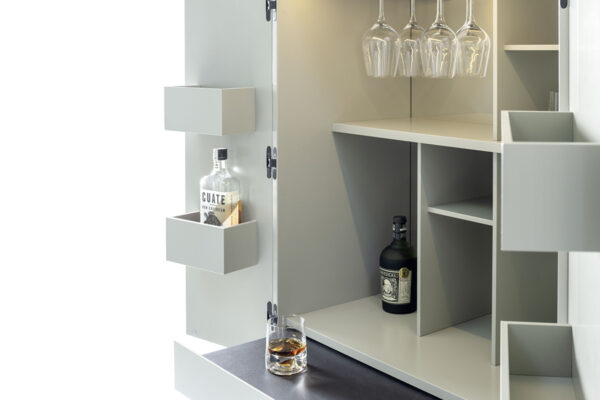 Sudbrock Barschrank Cubo Sudbrock Barschrank Cubo, Detailansicht innen