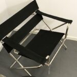 Tecta Faltsessel D4, schwarze Gurte