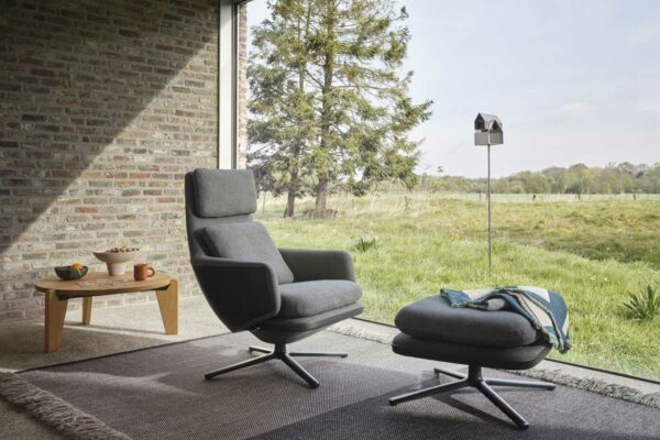vitra Relaxsessel Grand Relax vitra Relaxsessel Grand Relax, grauer Stoff