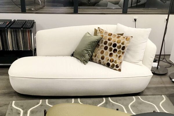 Walter Knoll Recamiere Ishino, Stoff weiß