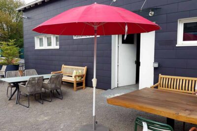 Weishäupl Pagodenschirm, Farbe Kirschrot, Bild 1