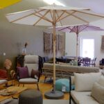 Weishäupl Sonnenschirm Klassiker, Stamm und Streben Esche, Acryltuch Natur, Bild 1