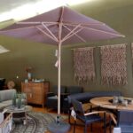 Weishäupl Sonnenschirm Klassiker, Stamm und Streben Esche, Acryltuch Leinen, Bild 1