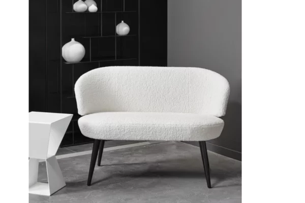 Werther Bank Trick Werther Bank Trick, Stoffbezug weiß, schwarze Füße