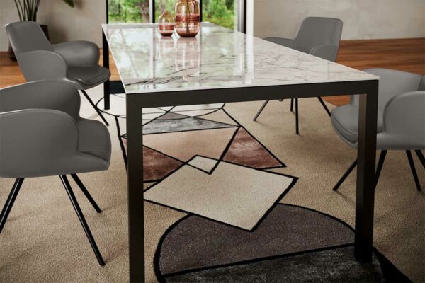 Willisau Esstisch Prato Willisau Esstisch Prato, schwarze Beine, Platte Steinoptik