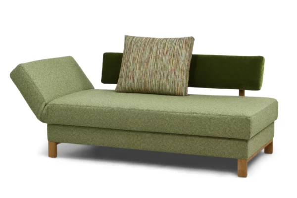 Wolkenweich Liege Solo Wolkenweich Liege Solo, Bezug Stoff grün, mit Rückenlehne